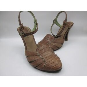 Authentic Brown Leather Bottega Venneta Sandals size 40